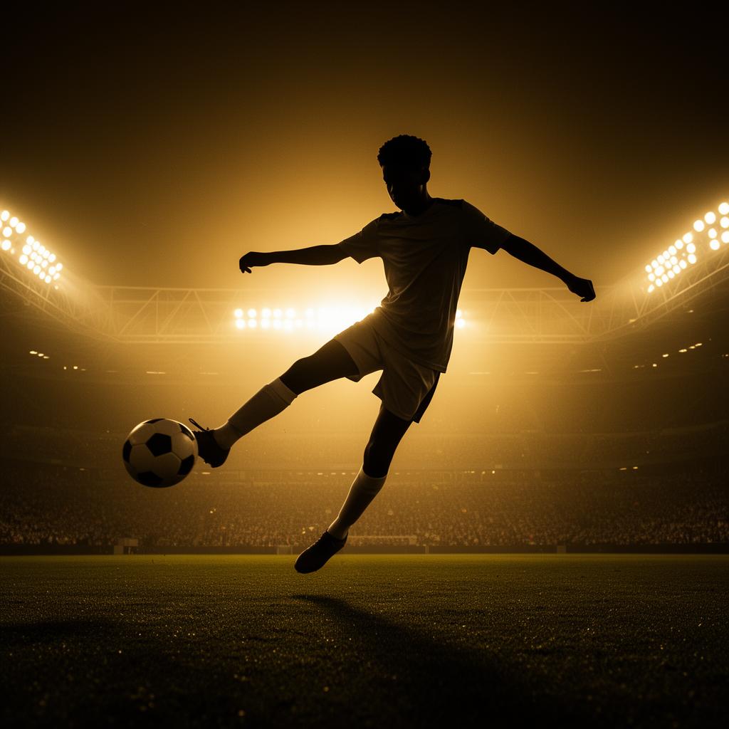 Football athlete silhouette
