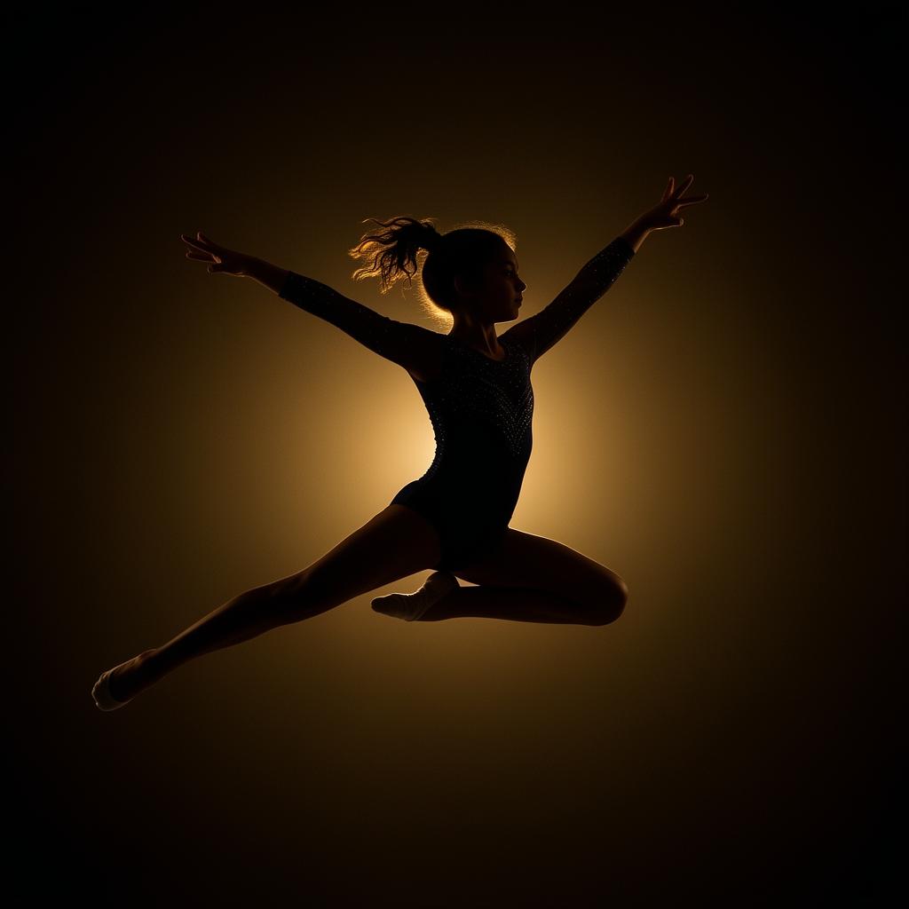 Gymnastics athlete silhouette