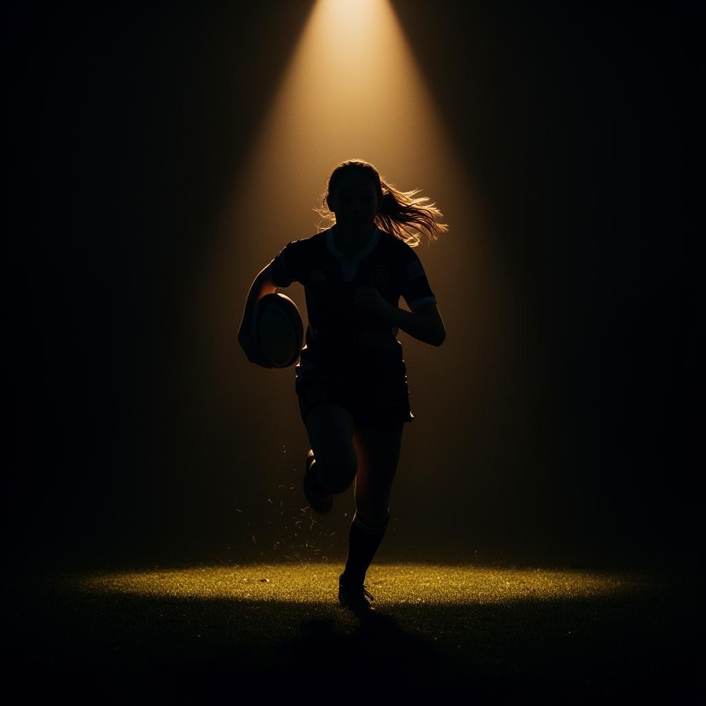 Rugby athlete silhouette